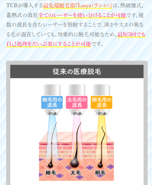 従来の医療脱毛