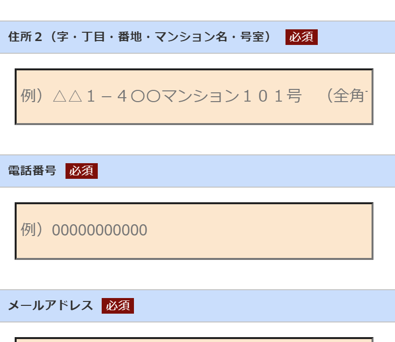 お客様情報入力4