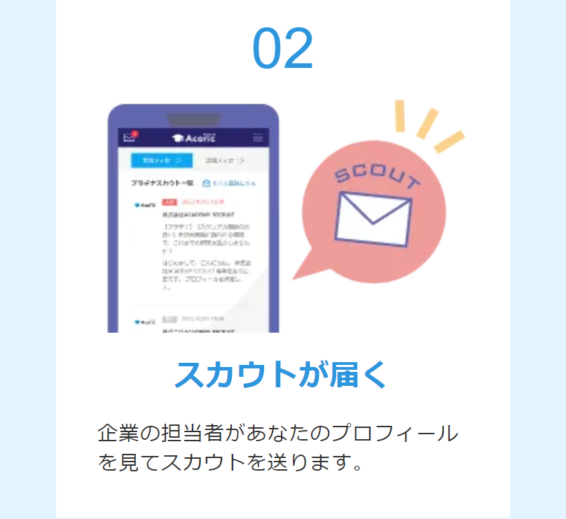 スカウトが届く