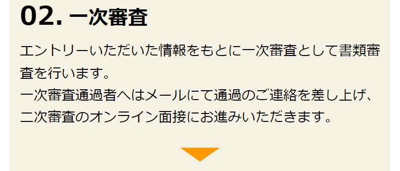 オーディションの流れ一次審査