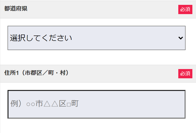 お客様情報の入力3