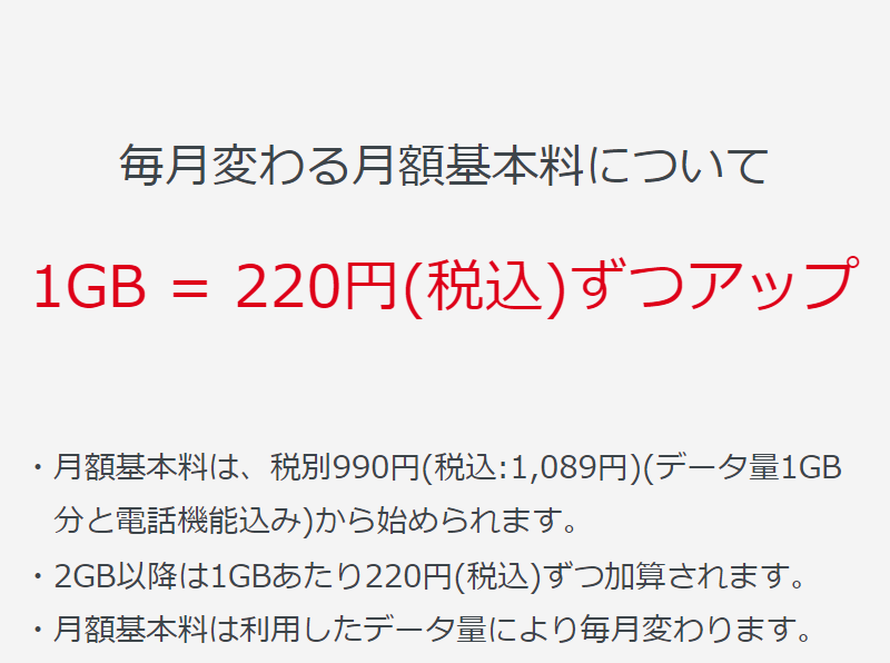 毎月変わる月額基本料について-1