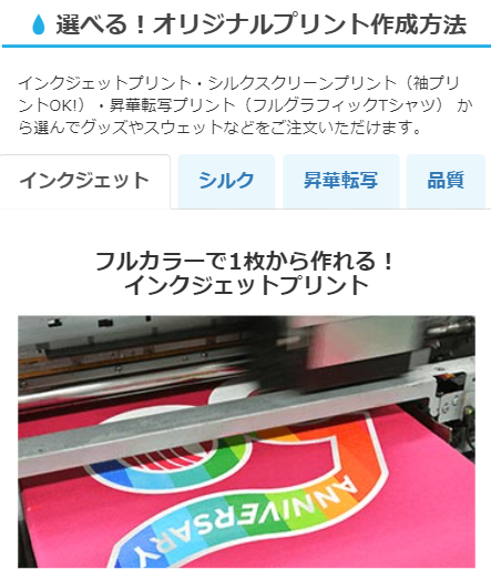 インクジェットプリント