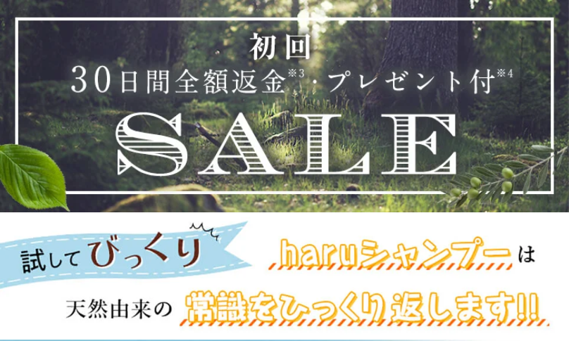 初回30日間全額返金プレゼント4