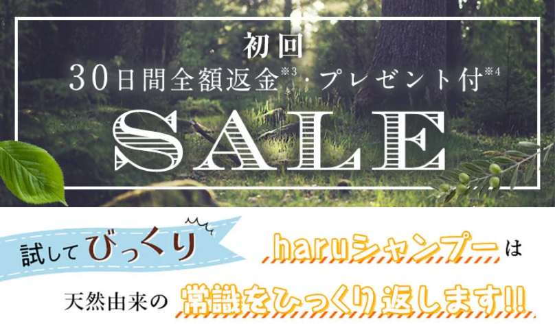 初回30日間全額返金プレゼント5