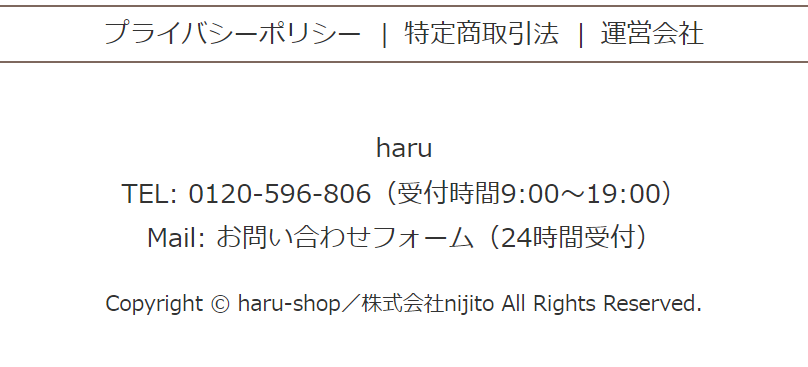 ページフッター
