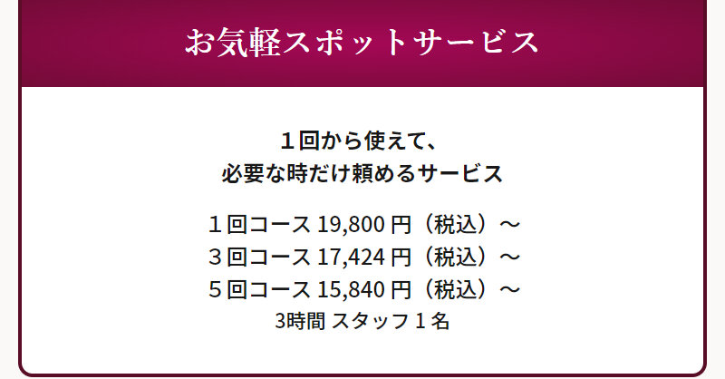 ミニメイドサービス024