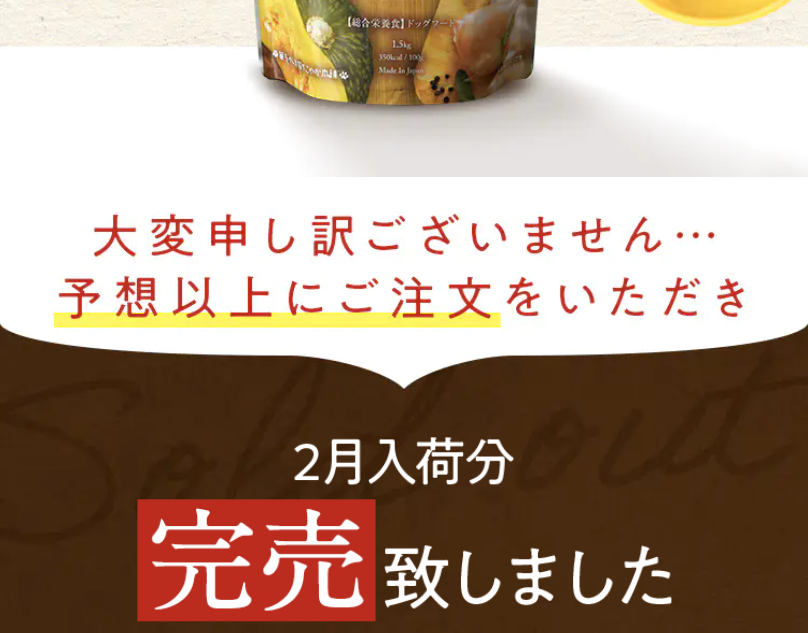 2月入荷分完売